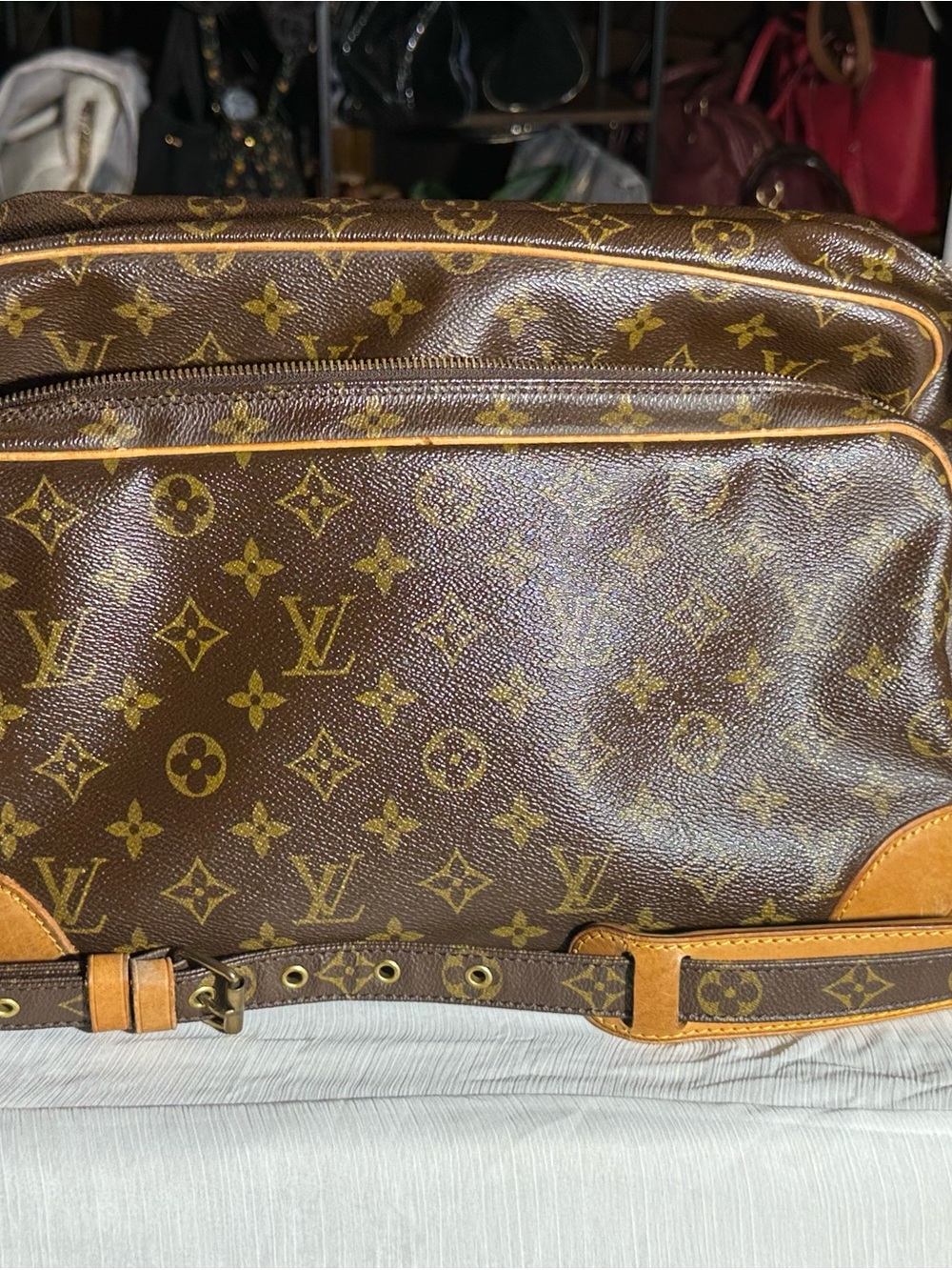 Louis Vuitton Brown Monogram Reporter GM Messenger Bag!